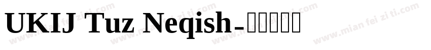 UKIJ Tuz Neqish字体转换